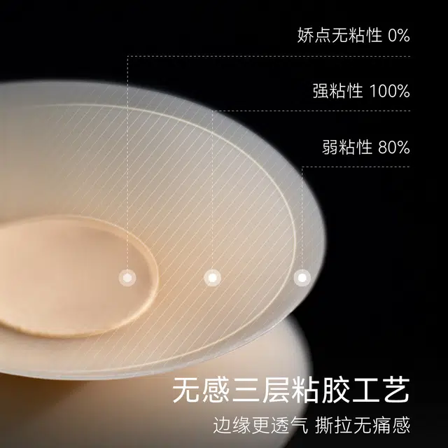 芬斯狄娜 果冻云胸贴婚纱用防走光可重复使用肤色隐形乳贴 女款