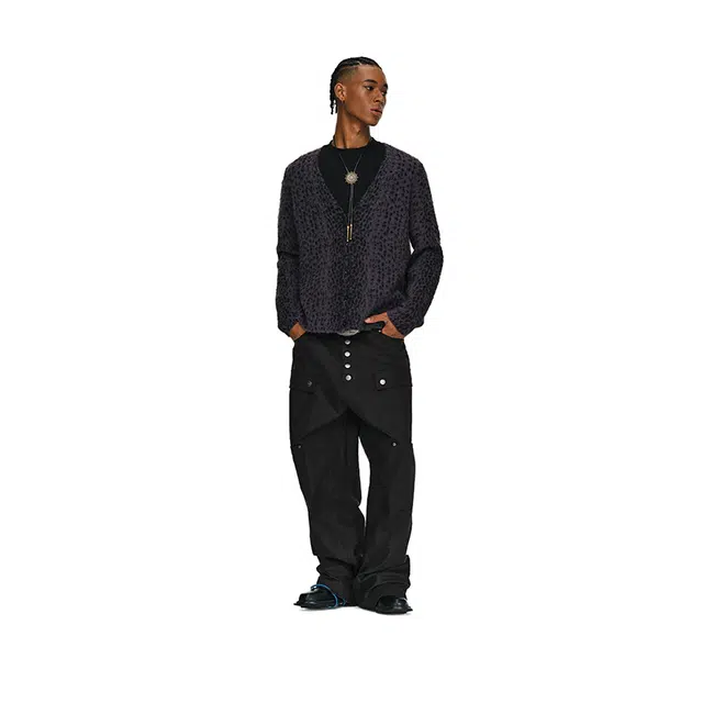 Antidote Worldwide Leopard V-Neck Cardigan