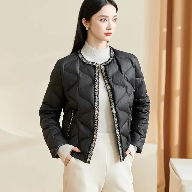 米思阳 小香风短款羽绒服 女款 黑色