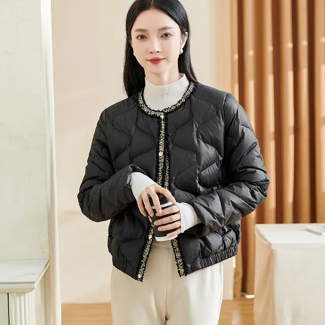 米思阳 小香风短款羽绒服 女款 黑色