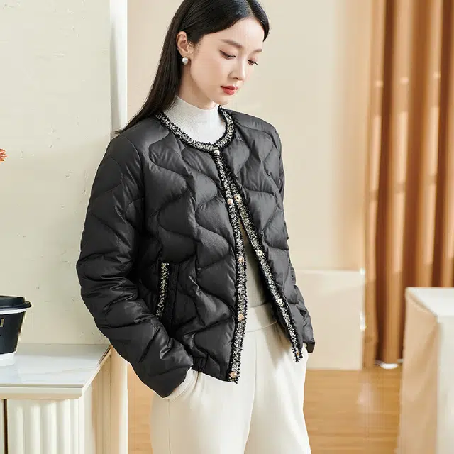 米思阳 小香风短款羽绒服 女款 黑色
