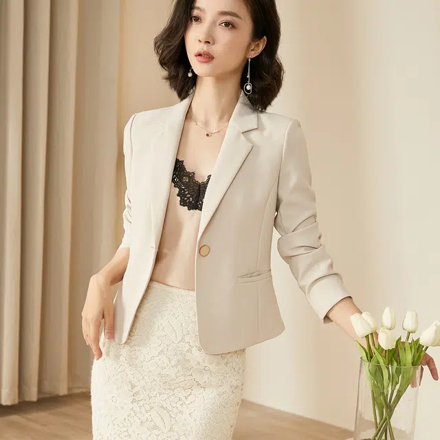 米思阳 纯色修身职业西装 女款