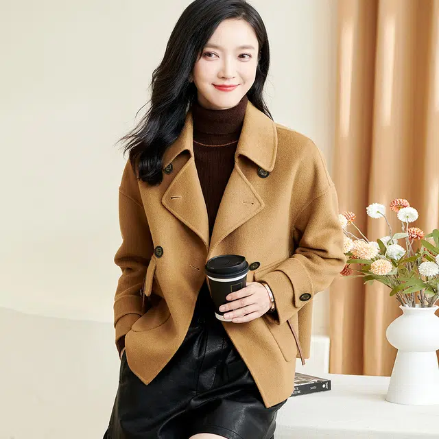 米思阳 羊毛加厚宽松大衣 女款