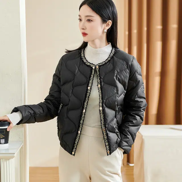 米思阳 小香风短款羽绒服 女款 黑色