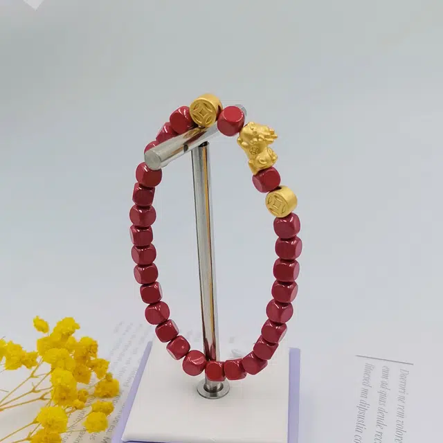 玉尚轩 时来运转招财貔貅 新中式国潮纳福珠串 文艺复古国风手饰 #好运 朱砂 手串 男女同款情侣款