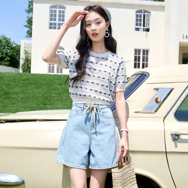 苏醒的乐园 圆领短袖针织衫 女款