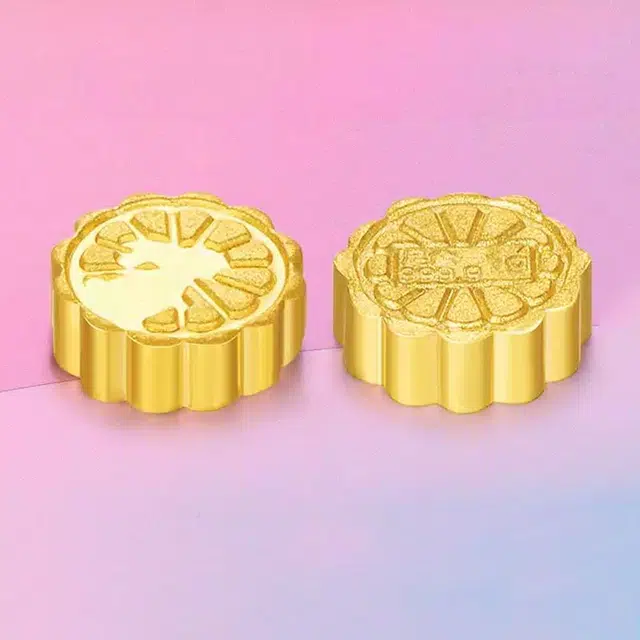 爱恋珠宝 中秋月饼实心金豆豆收藏储值理财月来月号 足金 投资类 金条/金币/金章 男女同款情侣款