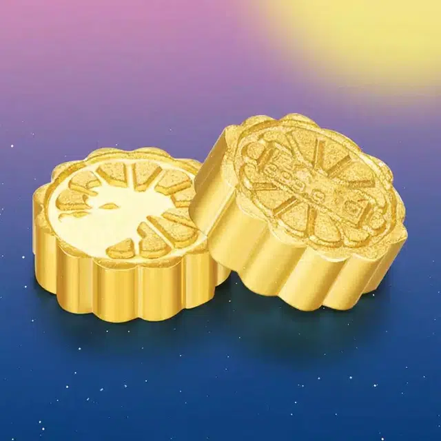 爱恋珠宝 中秋月饼实心金豆豆收藏储值理财月来月号 足金 投资类 金条/金币/金章 男女同款情侣款