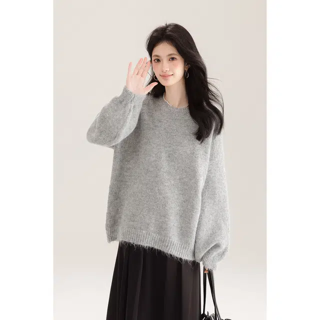 如续 百搭后背蝴蝶结上衣针织衫 女款