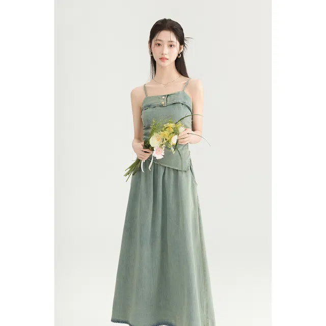 如续 时尚不规则复古修身显瘦吊带 女款