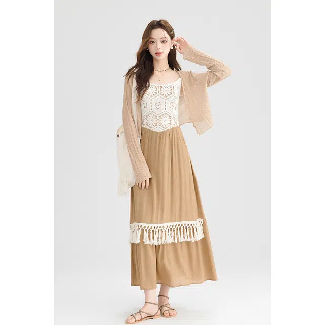 如续 纯色简约舒适时尚开衫长袖针织衫 女款