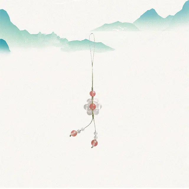 卡莱茵 【精美小花】 炫彩清透彩手机挂绳 织物 挂件 男女同款情侣款