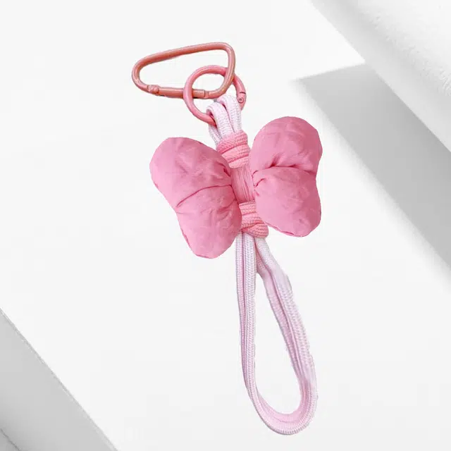 卡莱茵 高级感蝴蝶结调节防丢背带绳长短防丢失绳#好运 尼龙 挂件 男女同款情侣款