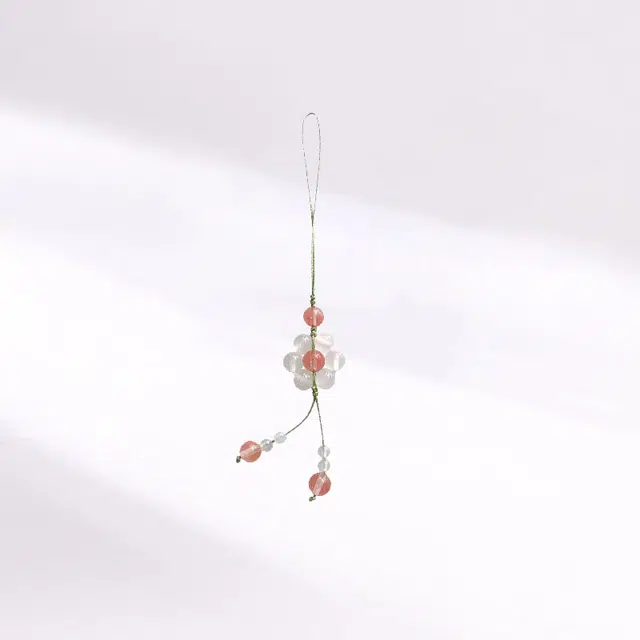 卡莱茵 【精美小花】 炫彩清透彩手机挂绳 织物 挂件 男女同款情侣款