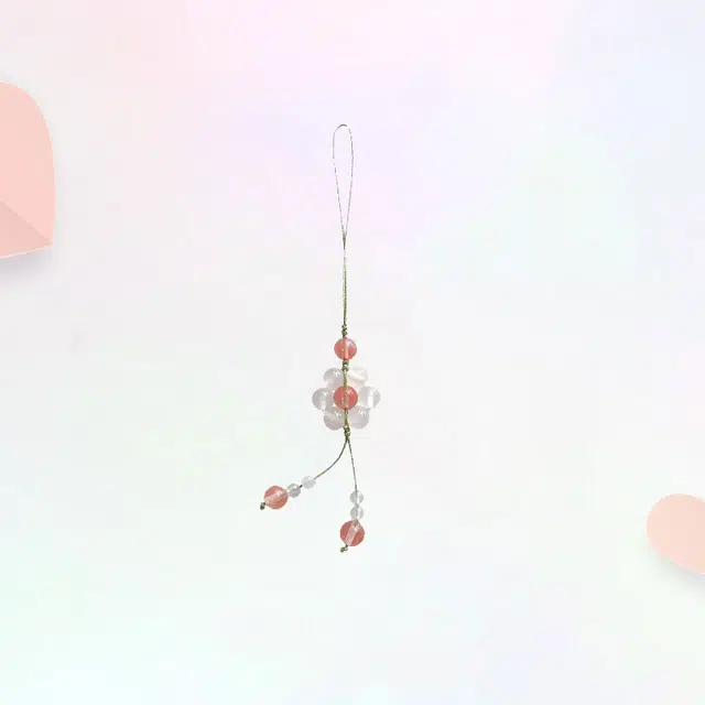 卡莱茵 【精美小花】 炫彩清透彩手机挂绳 织物 挂件 男女同款情侣款