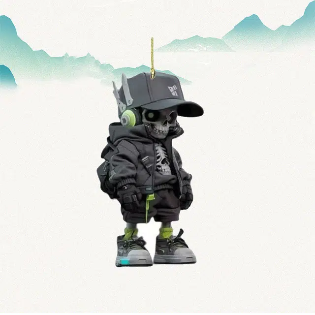 卡莱茵 创意骷髅  可爱时尚潮流 亚克力 挂件 男女同款情侣款