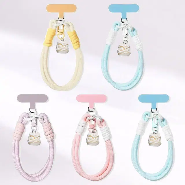 卡莱茵 【多巴胺配色】固定醒狮彩绳可手提防丢#好运 尼龙 挂件 男女同款情侣款