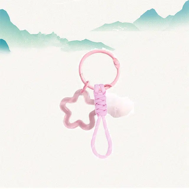 卡莱茵 【镂空五角星】 甜美俏皮可爱毛球包包轻奢文艺小众时尚#好运 尼龙 挂件 男女同款情侣款