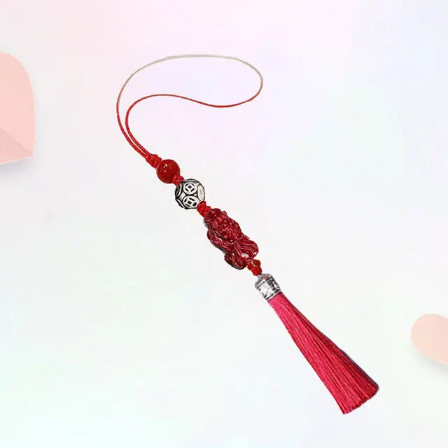 卡莱茵 【招财进宝】 新中式貔貅铜钱珠钥匙扣  吉祥如意汽车后视镜#好运  朱砂 挂件 男女同款情侣款