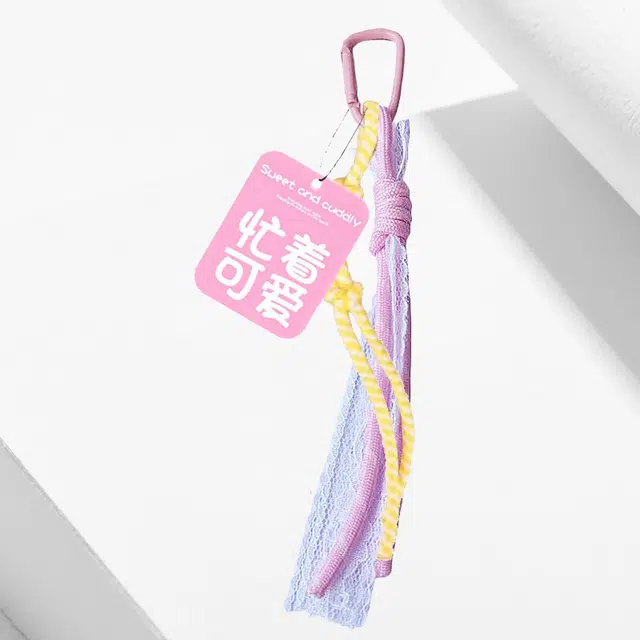 【多巴胺配色】忙着可爱暖系手机挂绳包包挂饰 卡莱茵 合金#好运 尼龙 挂件 男女同款情侣款