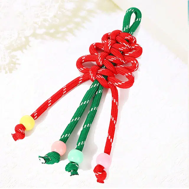 卡莱茵 【撞色设计】 绳结圣诞树氛围感#好运 尼龙 挂件 男女同款情侣款