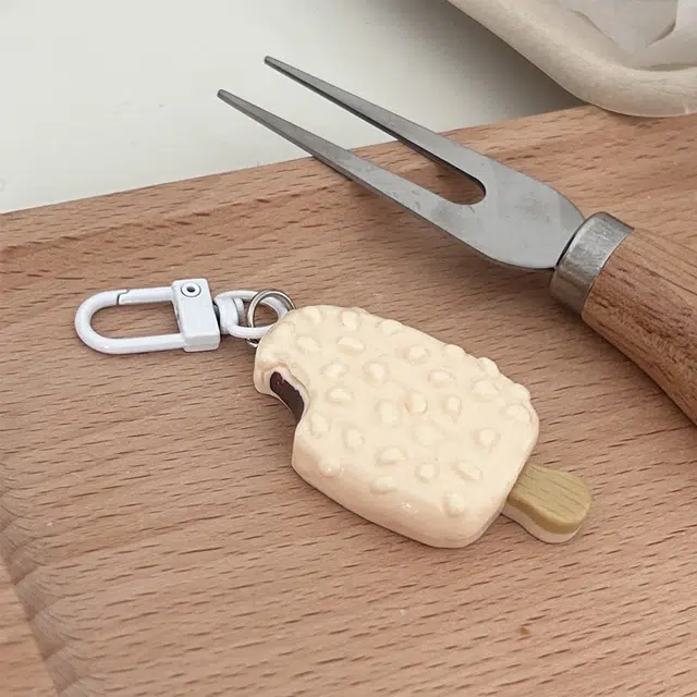 卡莱茵 瓜子雪糕钥匙扣可爱卡通仿真食玩包包 亚克力 挂件 男女同款情侣款