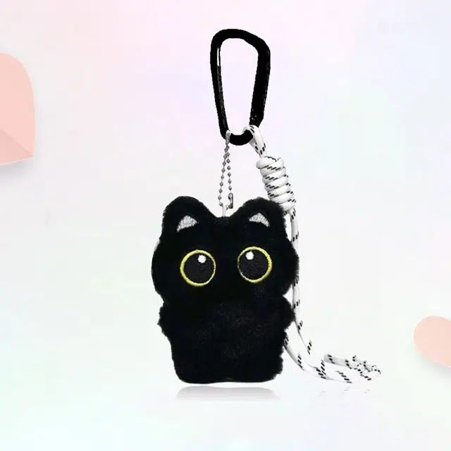 卡莱茵 【可爱小猫】 日系多巴胺可爱风萌趣绳森系卡通清新俏皮创意百搭包包 毛绒 挂件 男女同款情侣款