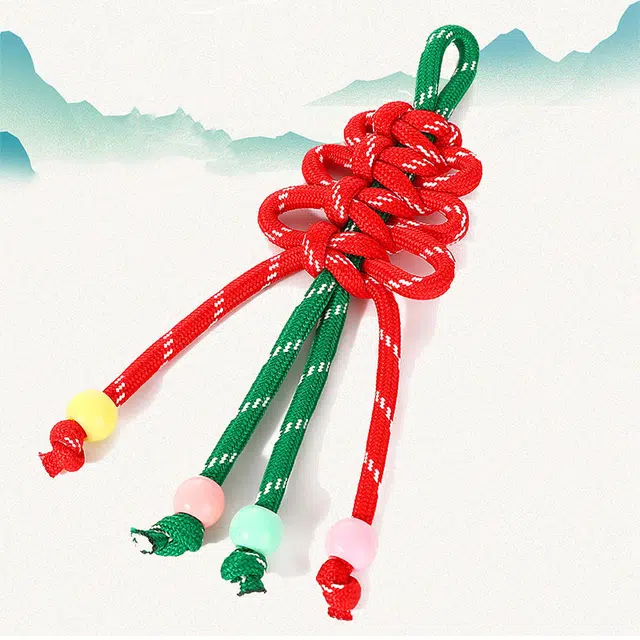 卡莱茵 【撞色设计】 绳结圣诞树氛围感#好运 尼龙 挂件 男女同款情侣款