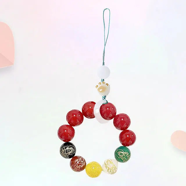 卡莱茵 五路财神炭烤猫爪招财纳福转运珠增旺气场小众设计国潮文玩好运 有机玻璃 挂件 男女同款情侣款