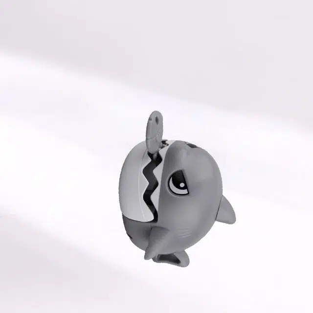 卡莱茵 拉线咬牙鲨鱼吃小鱼搞怪恶意创意卡通手办 简约萌趣百搭学院风 亚克力 挂件 男女同款情侣款