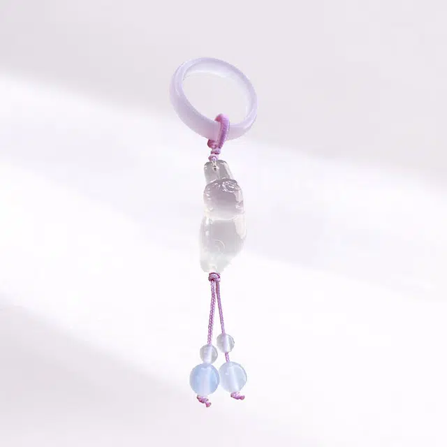 卡莱茵 慵懒猫咪 招桃花新中式配饰#好运 玻璃 挂件 男女同款情侣款