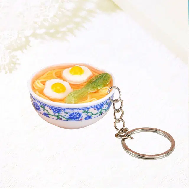 中式简约风仿真鸡蛋面食玩萌趣可爱时尚卡通包包挂饰  卡莱茵 合金 亚克力 挂件 男女同款情侣款