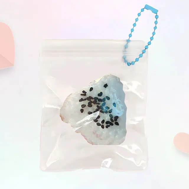 卡莱茵 芝麻三角饭团减压发泄捏捏乐儿童水果手嫩解压玩具 硅胶 挂件 男女同款情侣款