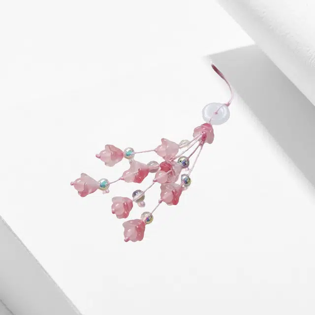 卡莱茵 平安顺遂 风铃花装饰挂绳包包国风新中式小众精致#好运 有机玻璃 挂件 男女同款情侣款