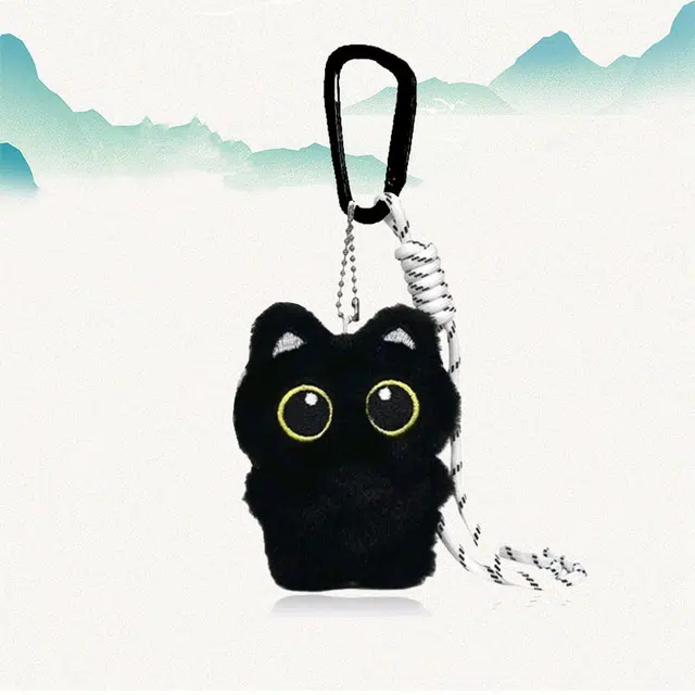 卡莱茵 【可爱小猫】 日系多巴胺可爱风萌趣绳森系卡通清新俏皮创意百搭包包 毛绒 挂件 男女同款情侣款