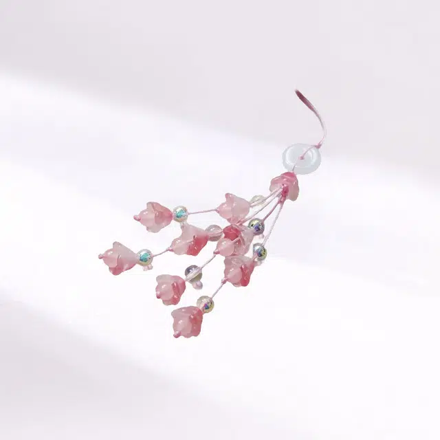 卡莱茵 平安顺遂 风铃花装饰挂绳包包国风新中式小众精致#好运 有机玻璃 挂件 男女同款情侣款