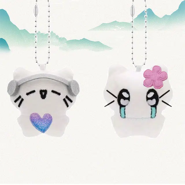 卡莱茵 创意潮流耳机猫 哭泣猫 陪伴安抚 毛绒 挂件 男女同款情侣款