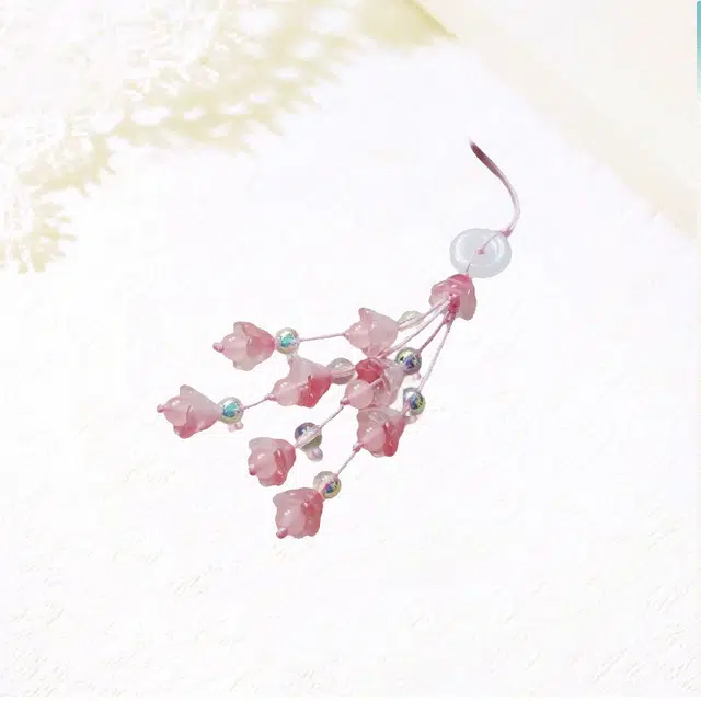 卡莱茵 平安顺遂 风铃花装饰挂绳包包国风新中式小众精致#好运 有机玻璃 挂件 男女同款情侣款