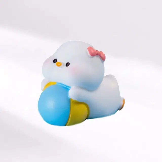 卡莱茵 卡莱茵 苔藓微景观创意夏日沙滩可爱小鸭子公仔梦里装饰品配件桌面车载 树脂 挂件 男女同款情侣款