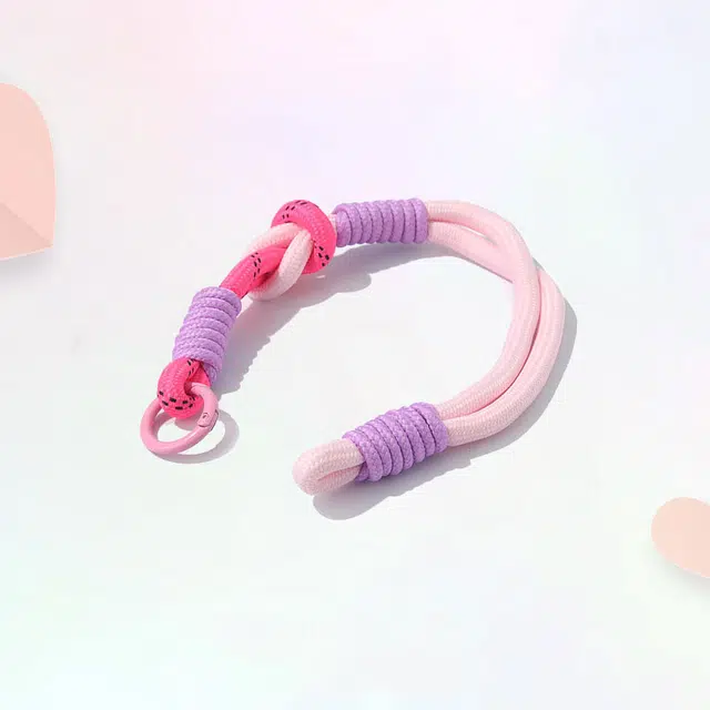 卡莱茵 【多巴胺配色】短款闪粉结实耐用 防拉断  手感舒服 时尚大气 防丢撞色设计 个性创意#好运 尼龙 挂件 男女同款情侣款