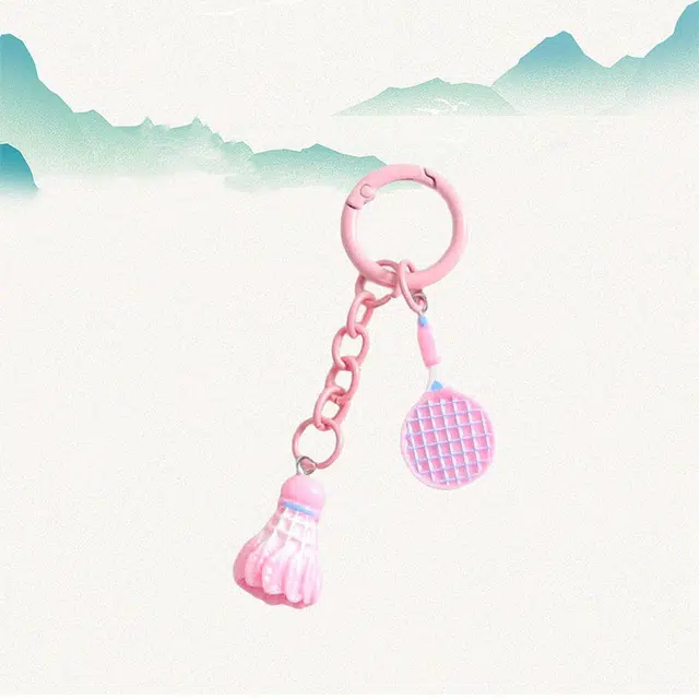 卡莱茵 【羽毛球拍】 小清新运动风简约甜美精致时尚俏皮轻奢小众百搭 亚克力 挂件 男女同款情侣款