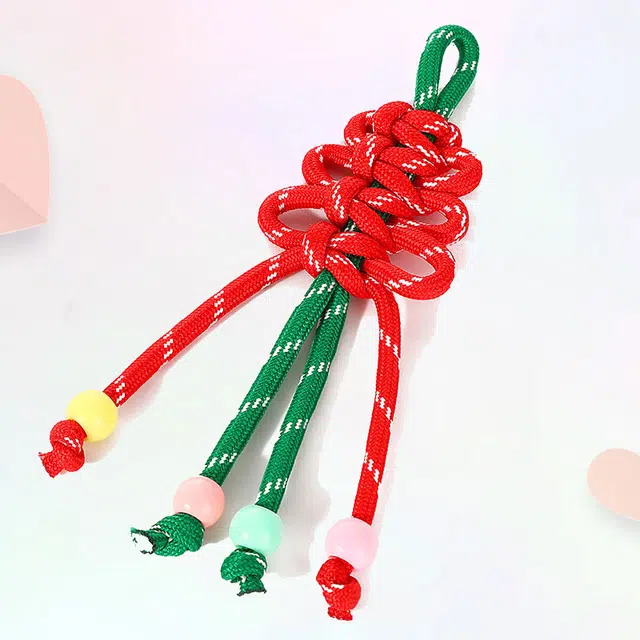 卡莱茵 【撞色设计】 绳结圣诞树氛围感#好运 尼龙 挂件 男女同款情侣款