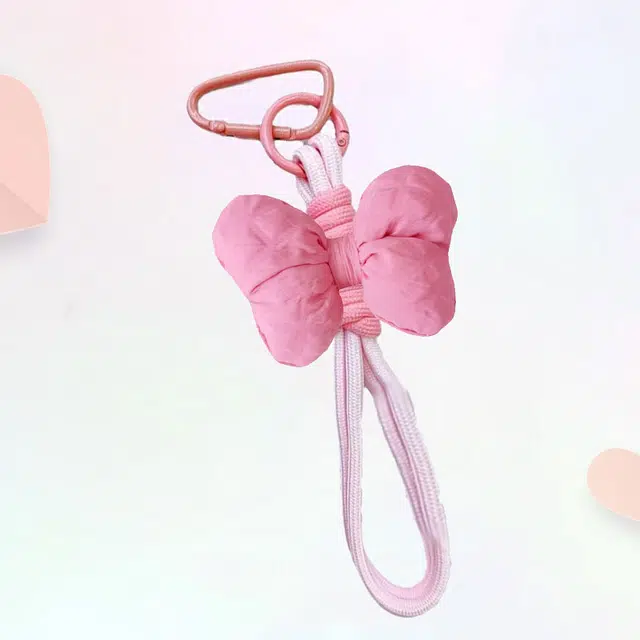 卡莱茵 高级感蝴蝶结调节防丢背带绳长短防丢失绳#好运 尼龙 挂件 男女同款情侣款