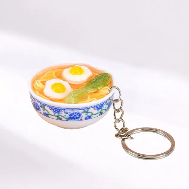 中式简约风仿真鸡蛋面食玩萌趣可爱时尚卡通包包挂饰  卡莱茵 合金 亚克力 挂件 男女同款情侣款