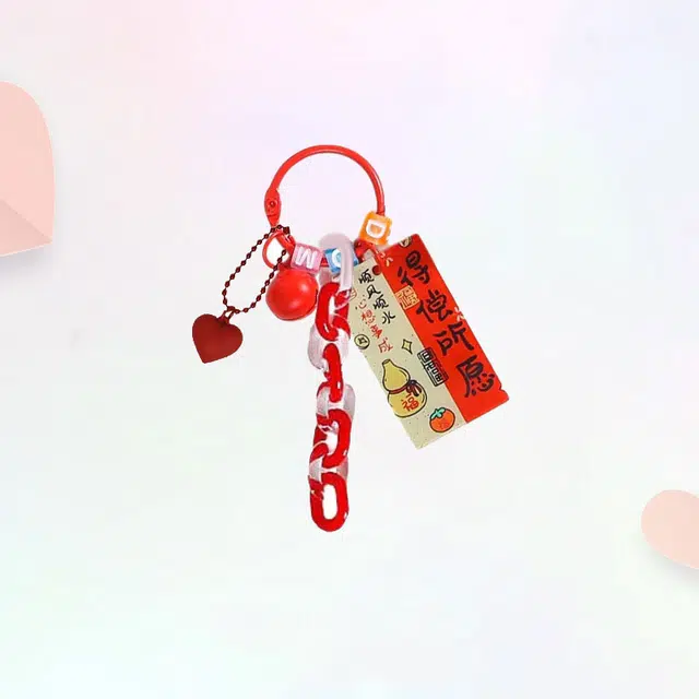 卡莱茵 【得偿所愿】创意美好寓意小吊牌 小铃铛爱心吊坠#好运 亚克力 挂件 男女同款情侣款