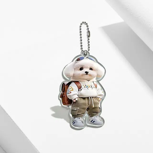 卡莱茵 【潮流小狗】创意小泰迪狗 小书包 萌趣酷酷卡通精致洋气高级感小众设计毛衣 亚克力 挂件 男女同款情侣款