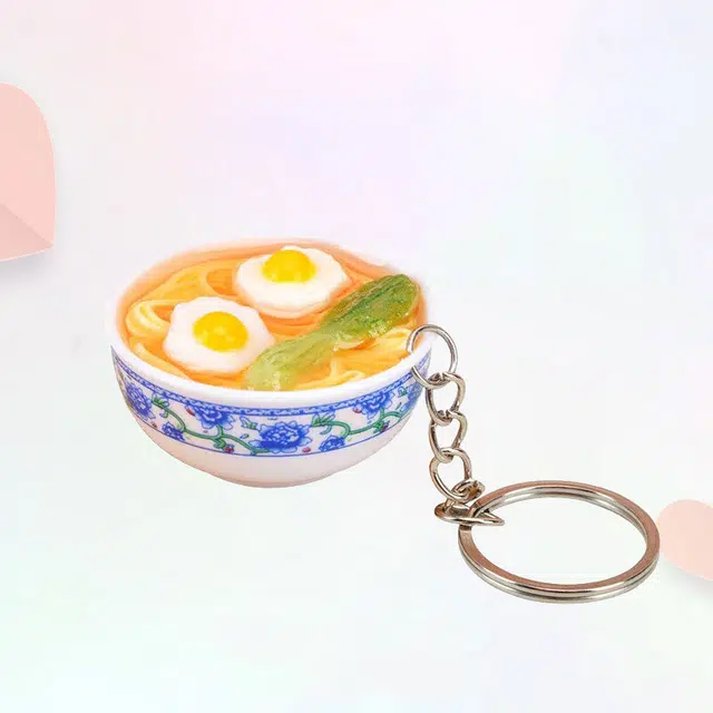 中式简约风仿真鸡蛋面食玩萌趣可爱时尚卡通包包挂饰  卡莱茵 合金 亚克力 挂件 男女同款情侣款