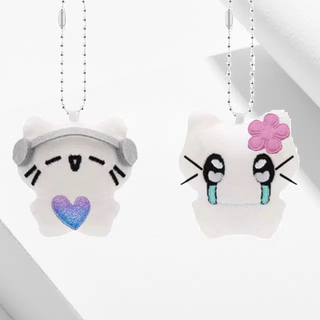 卡莱茵 创意潮流耳机猫 哭泣猫 陪伴安抚 毛绒 挂件 男女同款情侣款