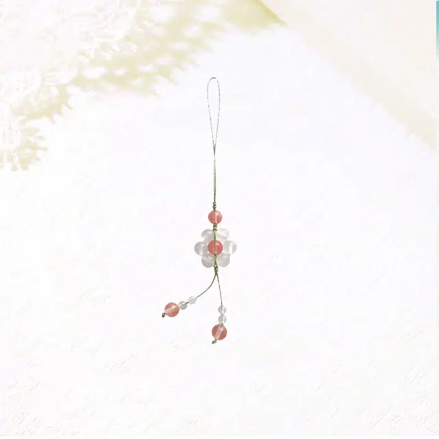 卡莱茵 【精美小花】 炫彩清透彩手机挂绳 织物 挂件 男女同款情侣款