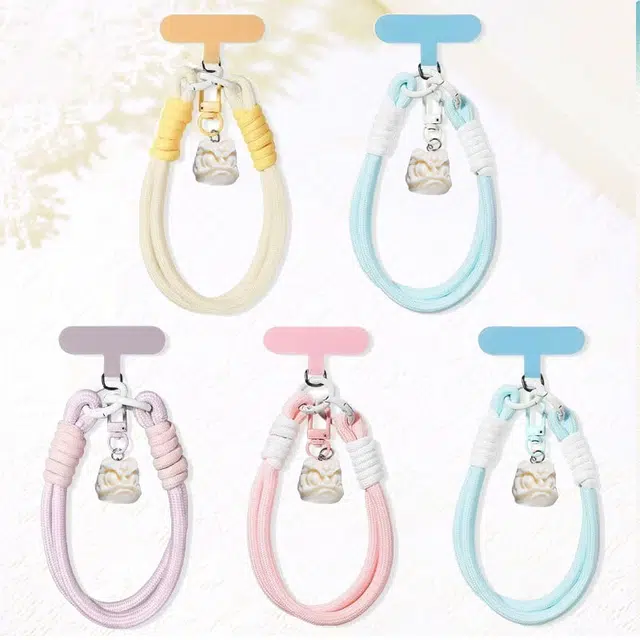 卡莱茵 【多巴胺配色】固定醒狮彩绳可手提防丢#好运 尼龙 挂件 男女同款情侣款